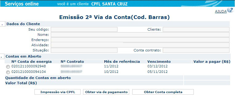 Verifique sua fatura CPFL