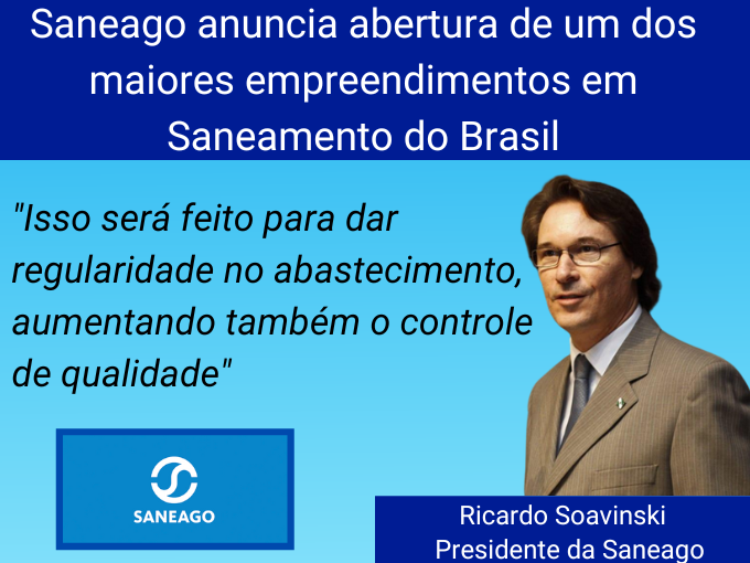 Saneago anuncia abertura de um dos maiores empreendimentos em Saneamento do Brasil