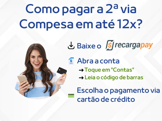 Como pagar a segunda via Compesa em até 12x?
