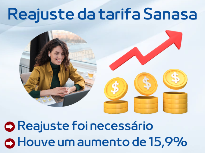 Consultar débitos Sanasa - Reajuste de tarifa