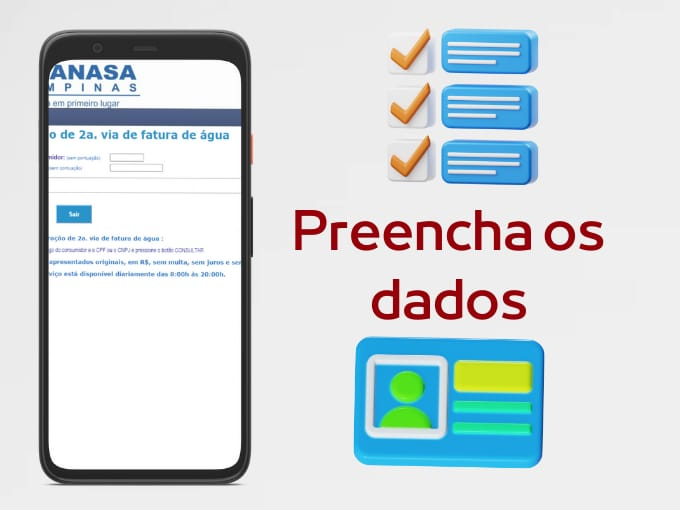 Consultar débitos Sanasa - Passo 2 - Preencha os dados